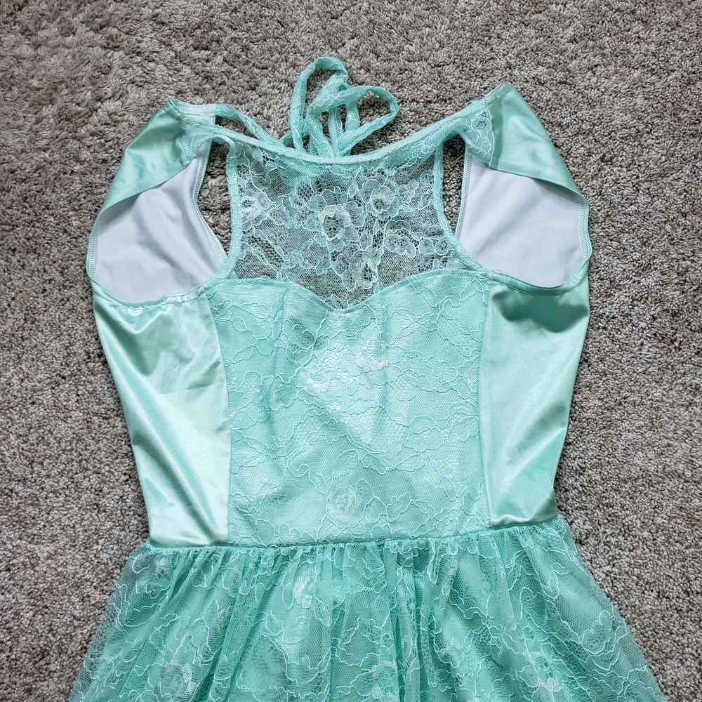 Black‎ Milk Dress Womens M Green Fit & Flare Lace Sweetheart Party Cocktail
